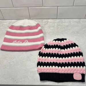 Bundle of 2 John Deere Pink Beanies -